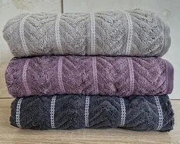 Набір турецьких махрових рушників Cestepe MicroCotton Premium 3 штуки 70x140 Multi 3 щільність 600 г/м2 - мініатюра 3