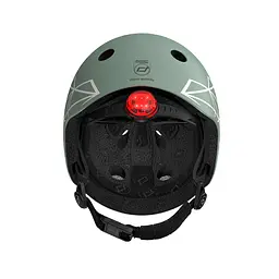 Шолом захисний Scoot and Ride, з ліхтариком, 45-51 см (XXS/XS), зелений - мініатюра 3