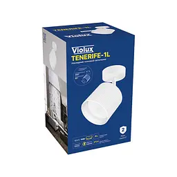 Cвітильник точковий накладний TENERIFE-1L білий GX53 IP20 Violux ( 340013 ) - мініатюра 2
