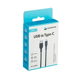 Кабель SOFT USB - Type-C Silicone 3A 1m (GS-AC12BK) Чорний - мініатюра 4