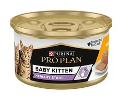 Вологий корм мус для кошенят Purina Pro Plan Baby банка 85г - курка