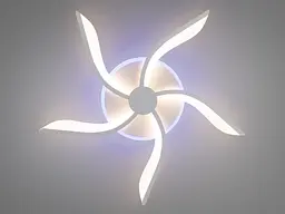 Люстра стельова LED Diasha 2480/5WH, 53W, 3200K-6500K, білий метал, сучасний стиль для дому - мініатюра 2