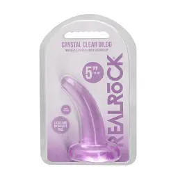 Фалоімітатор Realrock Crystal Clear Dildo 5" 11.5 см фіолетовий - мініатюра 2