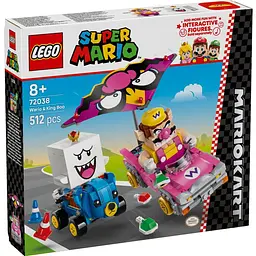 Конструктор LEGO Super Mario Mario Kart  Wario та King Boo 512 деталей (72038)