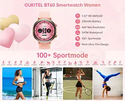 Смарт-годинник Oukitel BT-60 AMOLED Gold-Pink - мініатюра 5