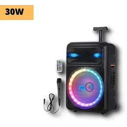 Портативна колонка бумбокс XPRO GZ-2680 валіза 30Вт USB SD FM радіо Bluetooth 1 мікрофон ДУ (MER-15675) - мініатюра 2