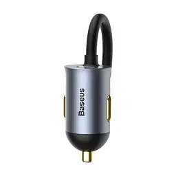 Зарядний пристрій Baseus 2xUSB-C + 2xUSB 120W + extension cord gray (CCBT-A0G) - мініатюра 6