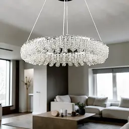 Сучасна підвісна LED-люстра L33038/500/1 LED (CH) - хром, 90 Вт, діаметр 50 см, від 12 до 18 м2 - мініатюра 2