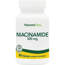 Амінокислота Niacinamide 500 mg, 90 таблеток Natures Plus vit0003978 - мініатюра 2