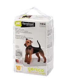 Пелюшки для собак Ferplast Genico Large з клейкими краями 10 шт 60х90 см 85332811