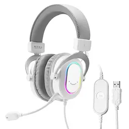 Ігрова дротові навушники FIFINE H6W / USB / RGB / Знімний мікрофон / Еквалайзер