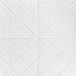 Самоклеюча 3D панель Sticker Wall білий декор 700x700x4мм SW-00001351