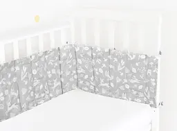 Бортики в дитяче ліжечко 30x120 ANIMALS CS1, сірий (WeltBed_AnimalsGrey_30x120) - мініатюра 2