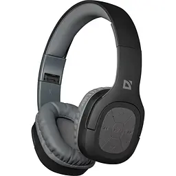 Навушники бездротові Defender FreeMotion B565, Bluetooth+3,5мм, Чорний-Сірий