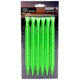 Кілочки High Peak Glow in the Dark ABS Peg 20 см 6 шт. Luminous Green (42202)