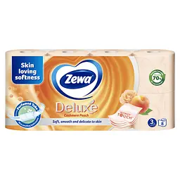 Туалетний папір Zewa Deluxe Персик тришаровий 8 рулонів - мініатюра 2