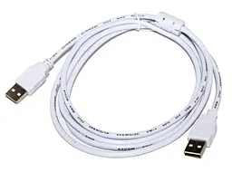 Кабель USB 2.0 AM - USB AM, 1.8 м, білий, Atcom (16614)