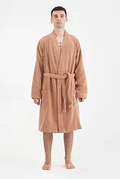Халат-кімоно unisex Lotus Home - Bold Microcotton kiremit махровий S - мініатюра 2