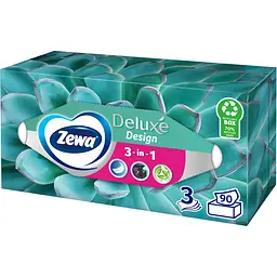 Серветки косметичні Zewa Deluxe тришарові 90 шт. - мініатюра 2