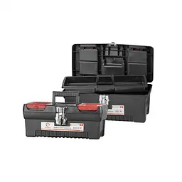 Набір ящиків для інструментів із металевим замком 2 штуки 12.5"/16" INTERTOOL BX-0009 - мініатюра 2
