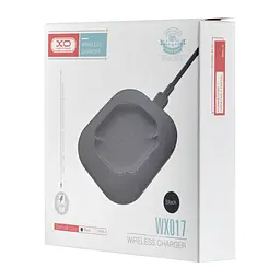 БЗП XO WX017 10W wireless fast charger Black - мініатюра 2