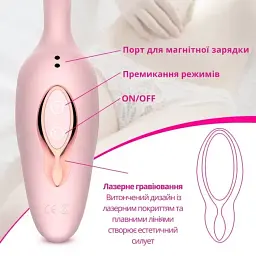 Вібратор I’MCUM Secret G з вакуумом, вібрацією та стимуляцією точки G (IM-KXY216) - мініатюра 7