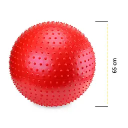 М'яч для фітнесу (фітбол) Cornix 65 см масажний Anti-Burst Red XR-0486 - мініатюра 6