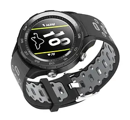Спортивний ремінець Primo Perfor Classic для годинника Huawei Watch 2 Black Grey - мініатюра 2
