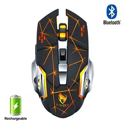 Миша бездротова ігрова з підсвічуванням T-Wolf Q13 BT Strip Black Original 2,4G+Bluetooth - мініатюра 2