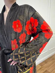Кімоно жіноче з плюшевого велюру Red Camellia 29455 2XL - мініатюра 4