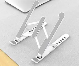 Підставка для ноутбука Notebook Bracket P1, складна регульована пластикова, біла - мініатюра 3