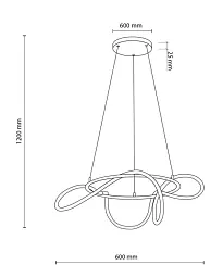 Підвісний світильник, люстра TK Lighting 6775 Blaton LED 1x53W 4000K 5856Lm IP20 золотий - мініатюра 2