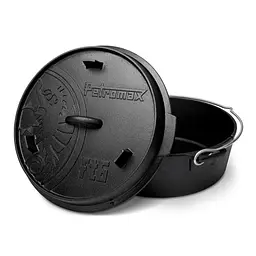 Казан-жарівня чавунна Petromax Dutch Oven ft6 плоске дно 5.5 л (1017-ft6-t) - мініатюра 3