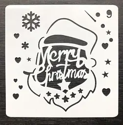 Новорічний трафарет Merry Christmas 13 × 13 см сірий