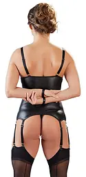 Комплект Cottelli Collection Bondage Cami Suspender M чорний - мініатюра 2