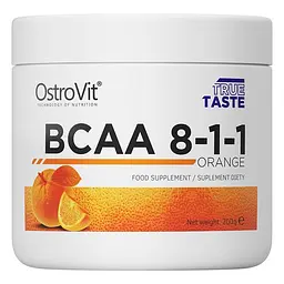 Амінокислота BCAA OstroVit BCAA 8:1:1, 200 грам - Апельсин