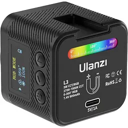 Накамерне світло Ulanzi L3 RGB 2700-7000К [123743] - мініатюра 5