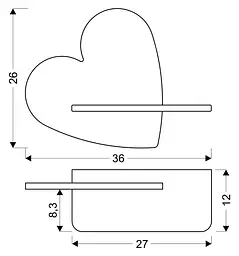 Настінний світильник Candellux 21-84569 HEART - мініатюра 2