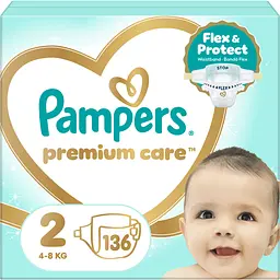 Підгузки Pampers Premium Care Розмір 2 (4-8 кг) 136 шт.