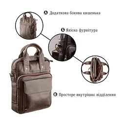 Сумка Shvigel Под А4 Коричневая (11168) - миниатюра 4