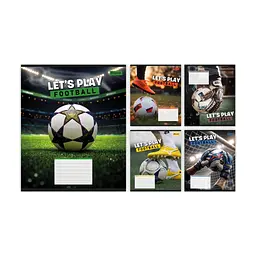 Зошит 1 вересня Let's play football А5 18 аркушів лінія (768751), в асортименті