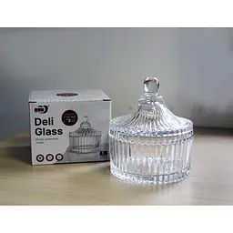 Цукорниця скляна Crystal Tagine з кришкою 11х13 см (83001032_TG1032-4) - мініатюра 2