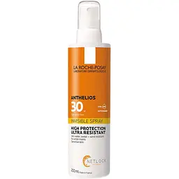Сонцезахисний спрей La Roche-Posay Anthelios Spray Invisible для чутливої шкіри тіла та обличчя SPF 30+ 200 мл