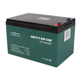 Батарея до ДБЖ LogicPower 12V 12Ah LP-6-DZM-12 (9172) - мініатюра 1