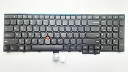 Клавіатура для ноутбуків Lenovo ThinkPad E531, E540, T540 чорна з чорною рамкою з ТП RU/US