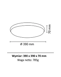 Світильник стельовий Goldlux 320155 Libra Led 1x24W 4000K 2500Lm IP20 NI - мініатюра 2
