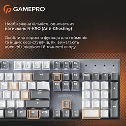 Клавіатура GamePro Genesis Metallic Outemu Red Swithes USB Gray (MK144G) [152671] - мініатюра 16