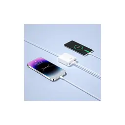 Зарядний пристрій XO L133 3xUSB-A + 3xUSB-C 75 Вт білий (L133.white)