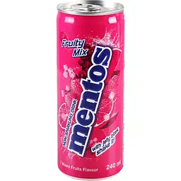 Напій безалкогольний Mentos Rainbow 7 Mixed Fruits газований 0.24 л (932941)