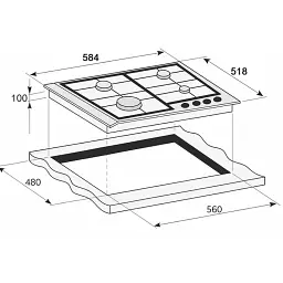 Газова поверхня PRIME Technics PGH 50043 FGBC - мініатюра 2